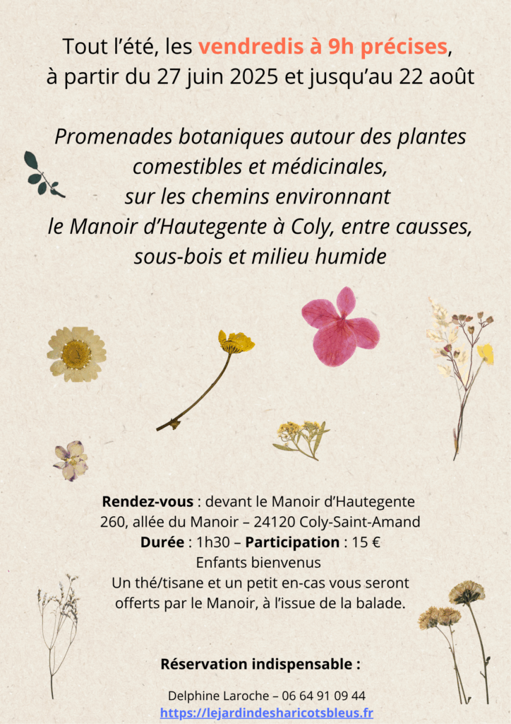 Balades botaniques Manoir d-Hautegente-Coly